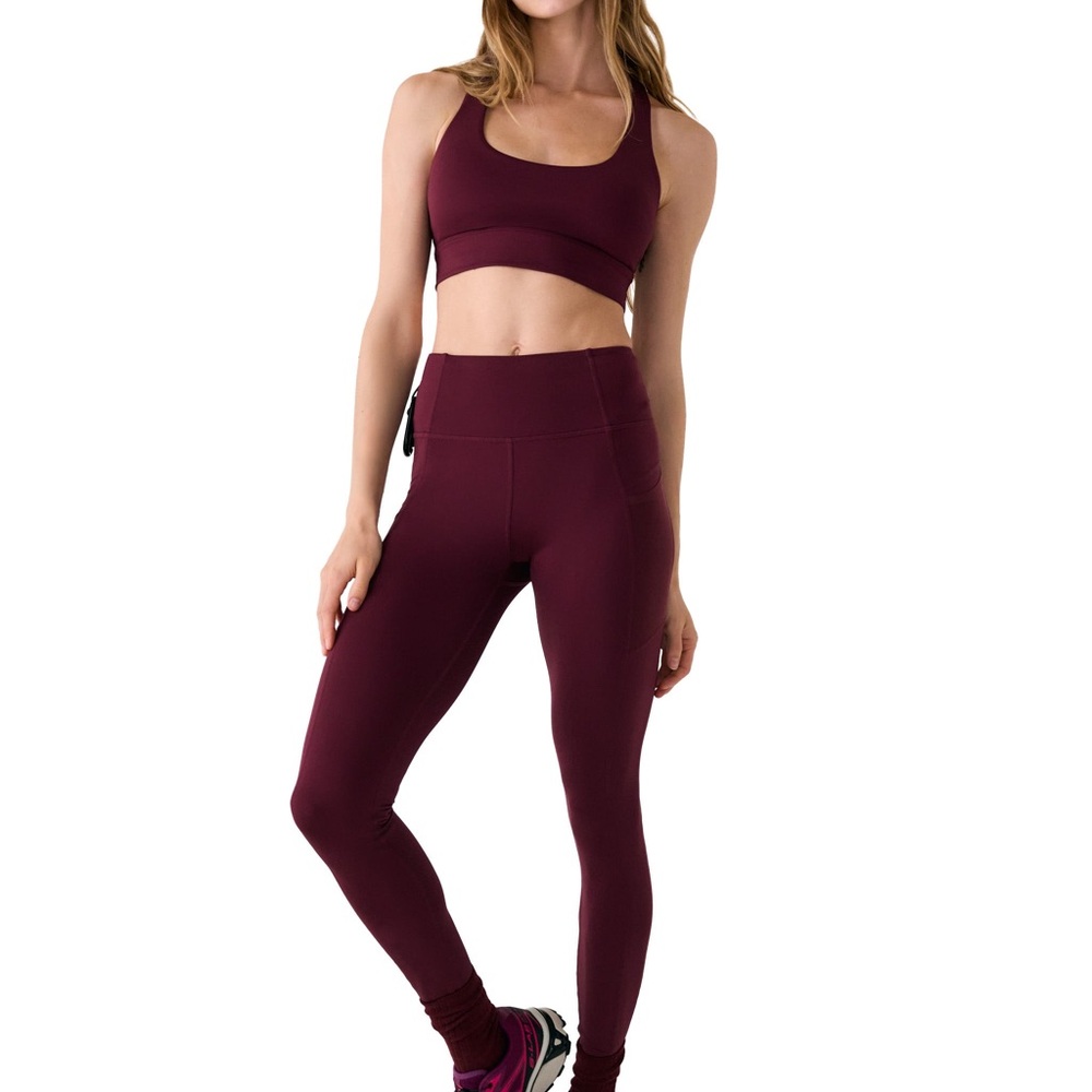 Lole Wine Red Action 7/8 Leggings